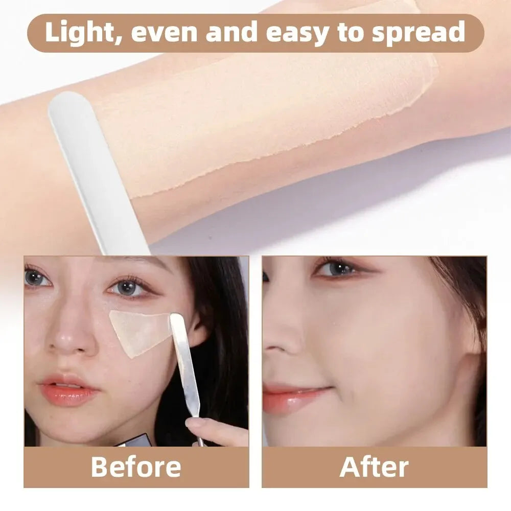 Stainless Steel Makeup Spatula Mixing Stick Foundation Brush Set Eyeshadow Cream Pigment Mixing Tool Face Contour Brush Tool