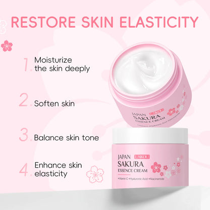 LAIKOU Sakura Hydrating Cream Moisturizer Whitening Nourishing Oil Control Moisturizing & Repairing Deep Hydration Rich Cream