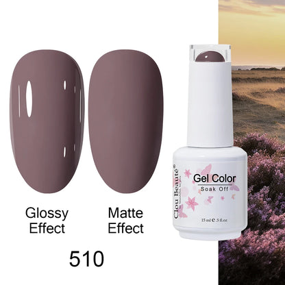 Clou Beaute 15ml Nail Gel Polish Warm Color Dark Red Brown Semi Permanent Nail Art Manicure Soak Off LED UV Varnishes Lacquer