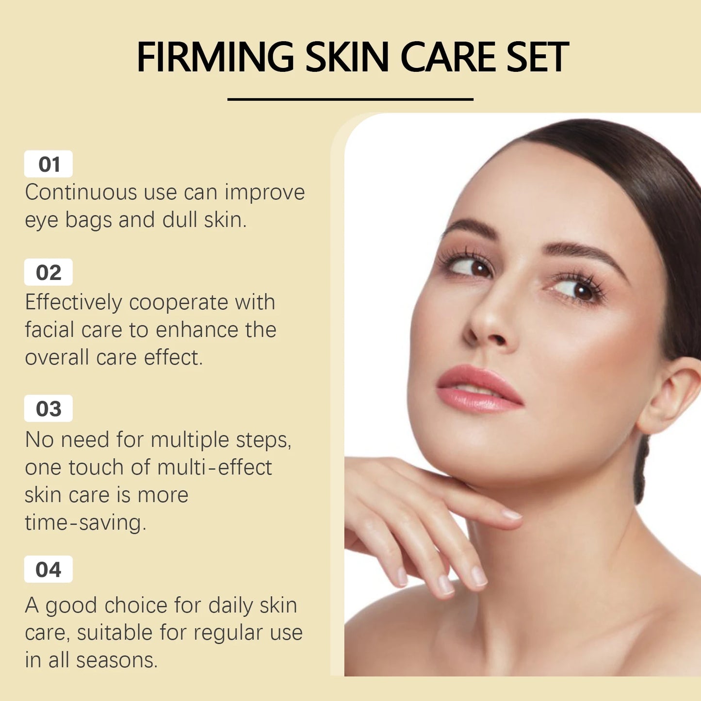 AH-8 Firming Neck Cream Moisturizer Anti Aging Smoothing Wrinkles Electric Massage Polypeptide Eye Cream Eye & Neck Skincare Set
