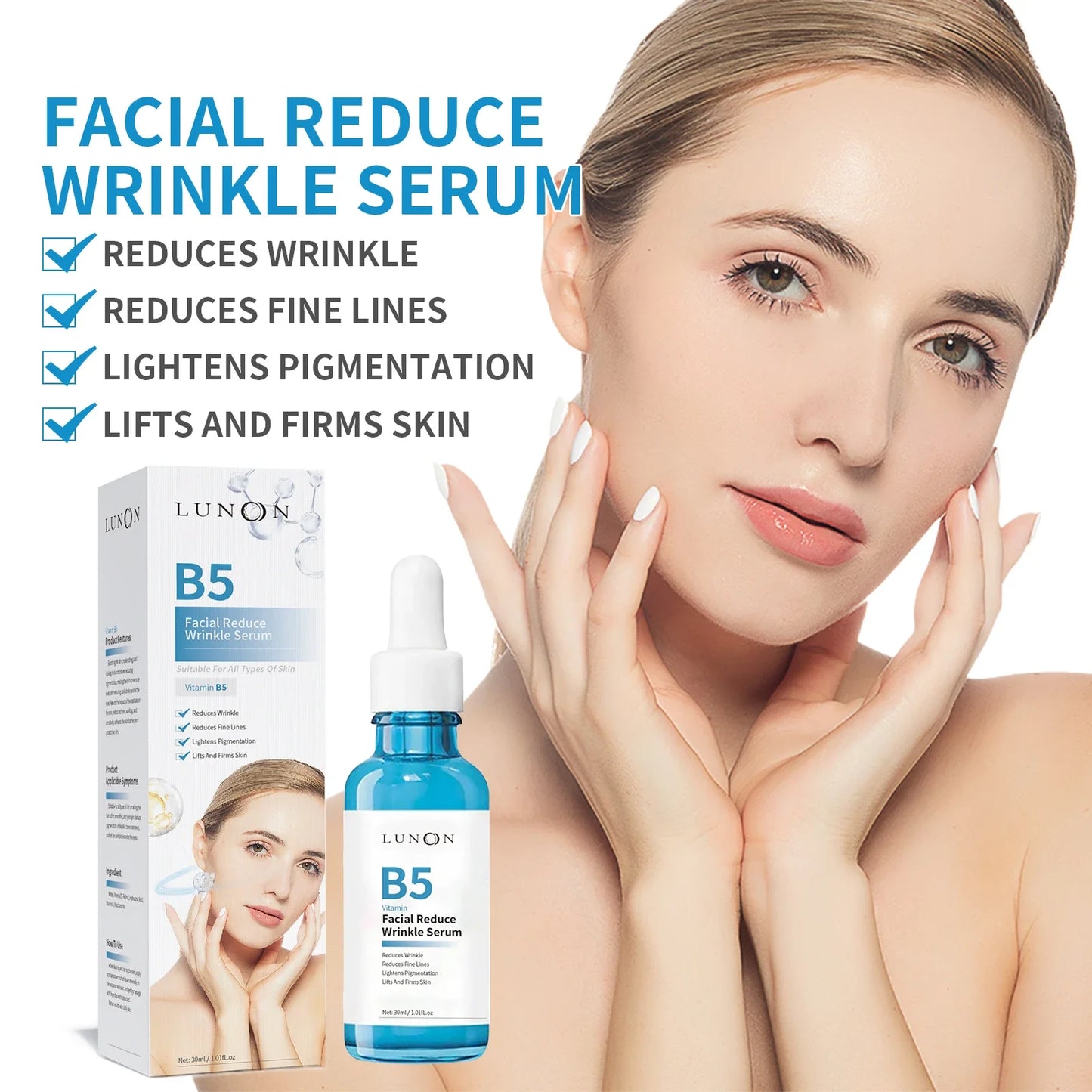 1-5pcs B5 Serum Anti Wrinkles Anti A-ging Fade Fine Line Retinol Lifting Firming Repair Smooth Moisturizing Nourish Skin Care