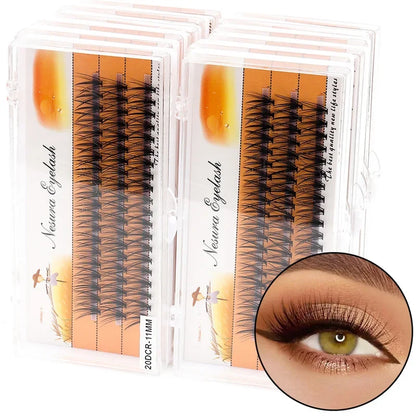 48/60/160/280Pcs Cluster Natural Eyelashes Extensions Lashes Clusters False Eyelash Clusters Extensions Individual Lashes Makeup