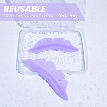 Libeauty 1 Pair Silicone Glitter Butterfly Lash Lift Shield Eyelash Perm Pads Lash Lifting 3D Eyelash Curler Accessories Tool