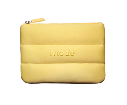 Rhod Lemontini Yellow Makeup Bag for Women Portable Travel Small Cosmetic Bags Zipper Toiletry Bag Pouch Lipsitck Storage Bags