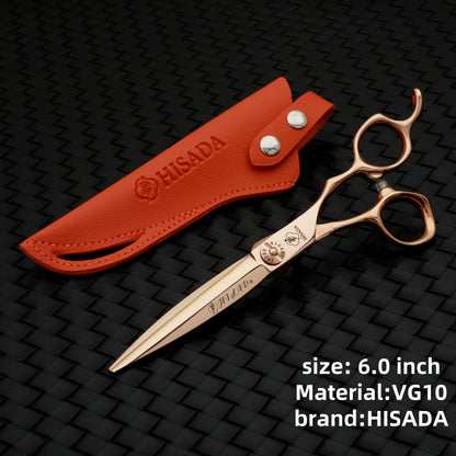 HISADAHairdressing scissors 6.2 6.7 7.0 inch Hair scissors VG10 Steel High-end Barber scissors advanced Hairdressing scissors