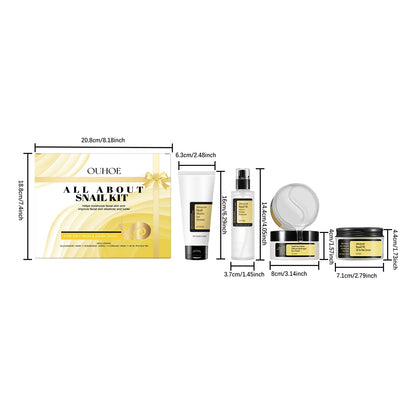 Snail Mucin 96 Skin Care Set Fade Fine Lines Wrinkles Repair Tighten Moisturizing Facial Smooth Brightening Facial Essence Set