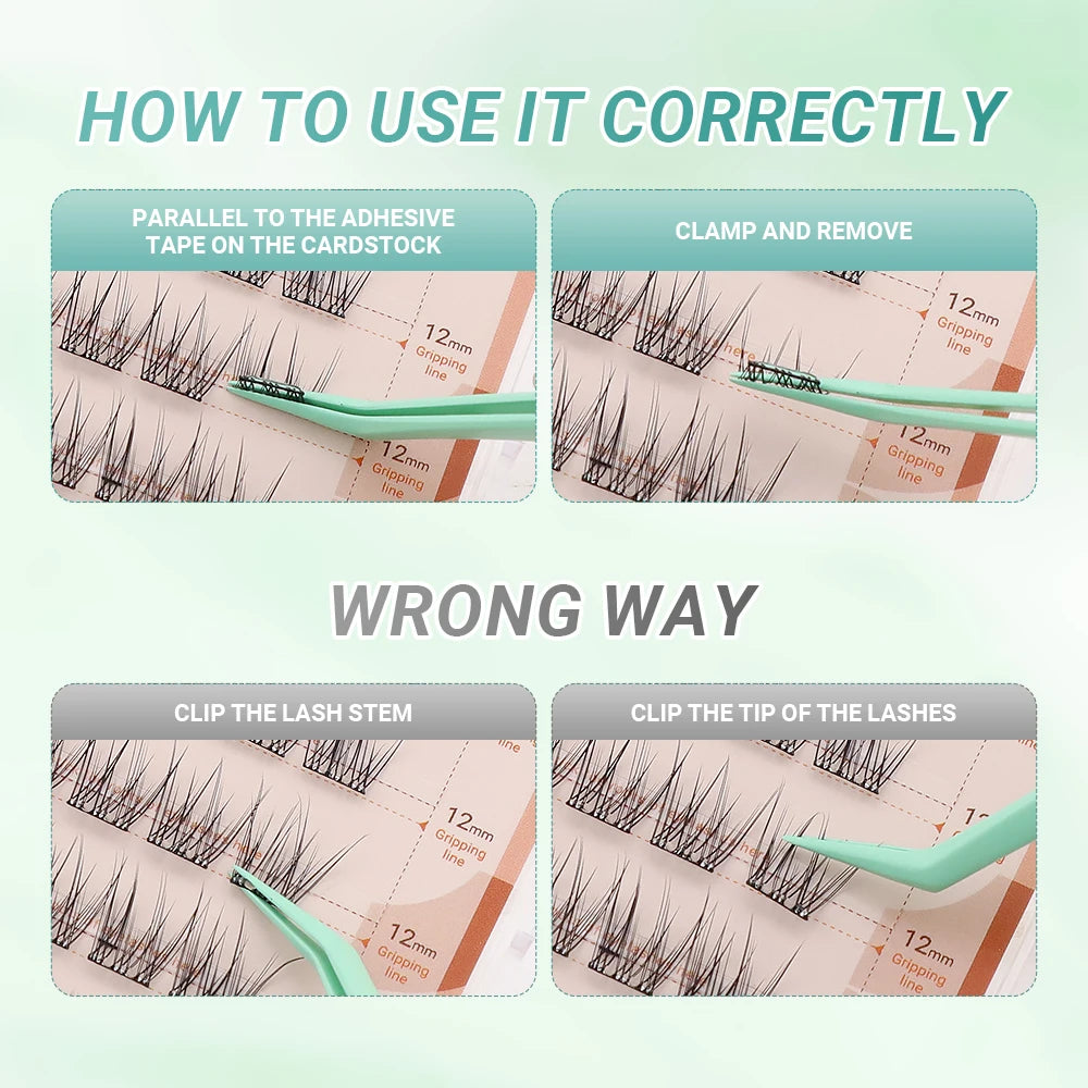 Lashtalk 1Pc DIY Lashes Tweezers Non-stick No Sticky Anti-adhesive False Eyelashes With Adhesive-free Lashes No Glue Makeup Tool