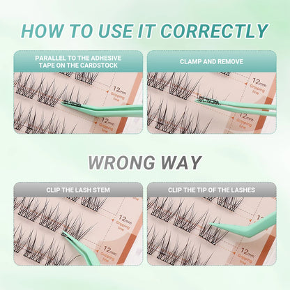 Lashtalk 1Pc DIY Lashes Tweezers Non-stick No Sticky Anti-adhesive False Eyelashes With Adhesive-free Lashes No Glue Makeup Tool