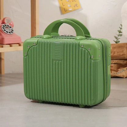 14 inch Lightweight Mini Travel Suitcase Cosmetic Box Waterproof Hand Luggage Organizer Makeup Case Protable Small Boarding Case