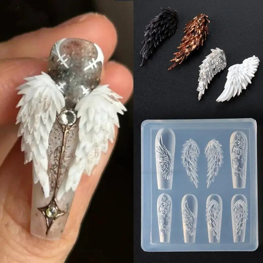 New3D Silicone Nail Mold Flower Bow Butterfly Nails Templates Transparent Mold DIY Nail Art Decor Stamping Plates Manicure Tools