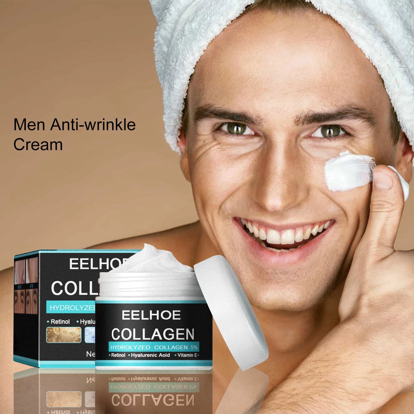 Anti-Wrinkle Cream for Men Mild Moisturizing Removing Wrinkles Firming Lifting Neck Fade Fine Lines Anti-Aging Facial Treatment