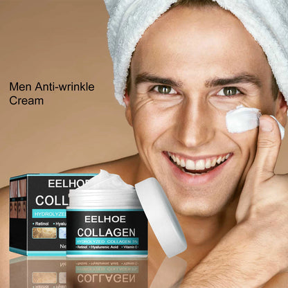 Anti-Wrinkle Cream for Men Mild Moisturizing Removing Wrinkles Firming Lifting Neck Fade Fine Lines Anti-Aging Facial Treatment