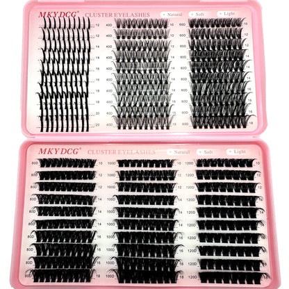 60D-100D Cluster Eyelash Extensions with Lash Spikes Lash Clusters Wispy Eyelashes Clusters Fluffier Individual Lashes Clusters