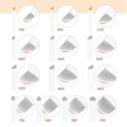 BMX 0.25mm Nano blades microblading needles Permanent Makeup Eyebrow Tattoo Needle Blade Microblade 3D Embroidery