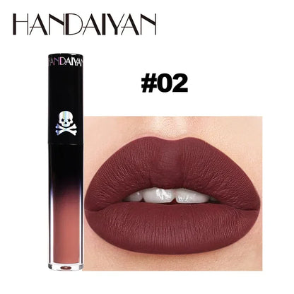 New Black Velvet Lipsticks Halloween Dark Matte Lip Gloss Set Moisturizing Lasting Waterproof No Fade Sexy Red Liquid Lipsticks