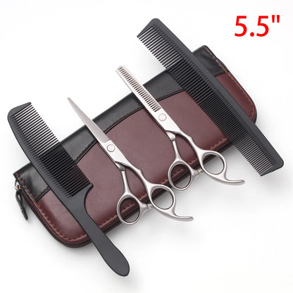 Professional Barber Scissors Set Japanese Steel Straight Thinning Texturizing Shears Precision Ground Sharp for Salon Home  Use