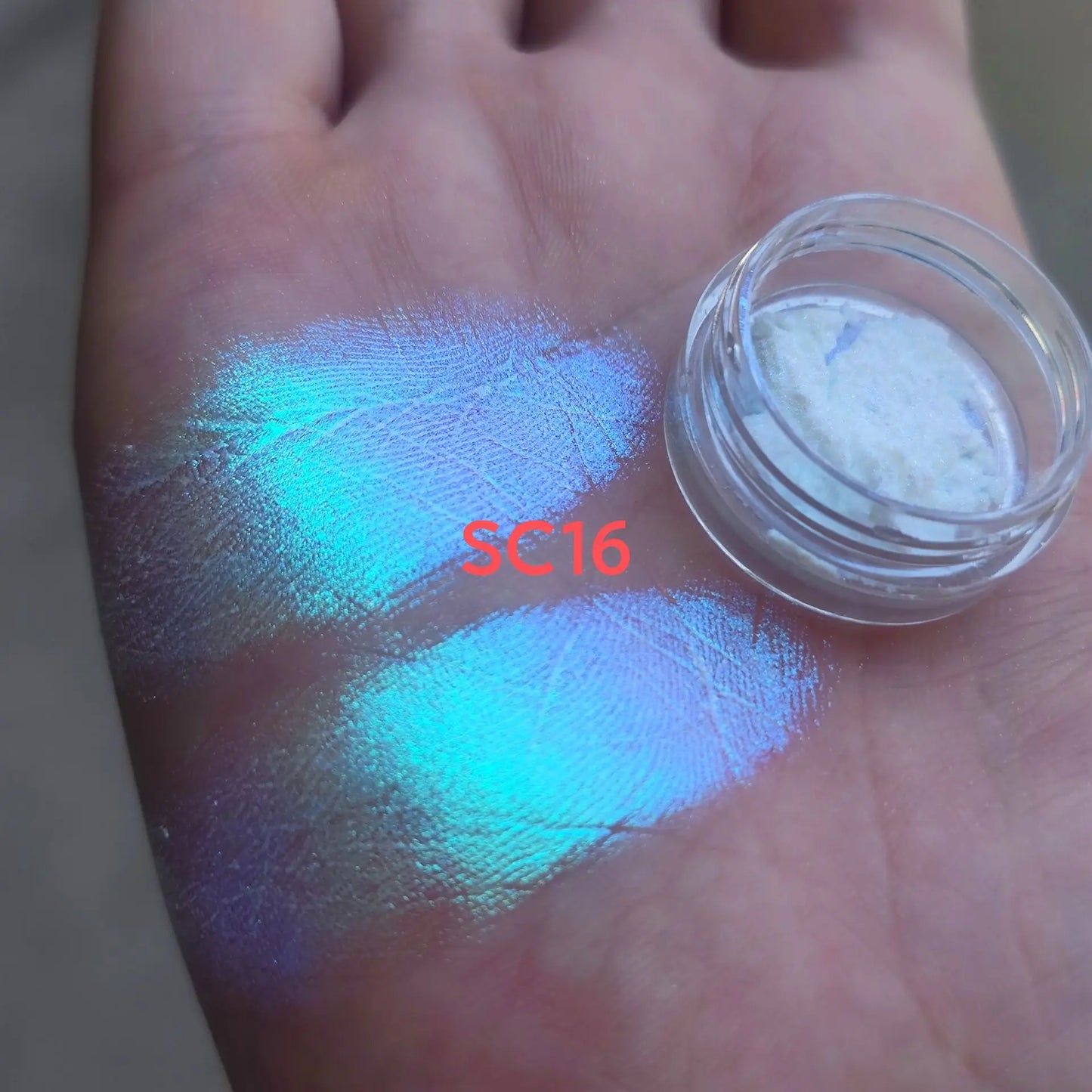 0.25g  White Chameleon Glitter Aurora Pigment Rainbow Highlights Multichrome Pigment Powder