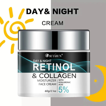 SUYARUN Retinol & Collagen Face Cream - Anti-Aging Moisturizer for Deep Hydration, Firming & Youthful Glow.