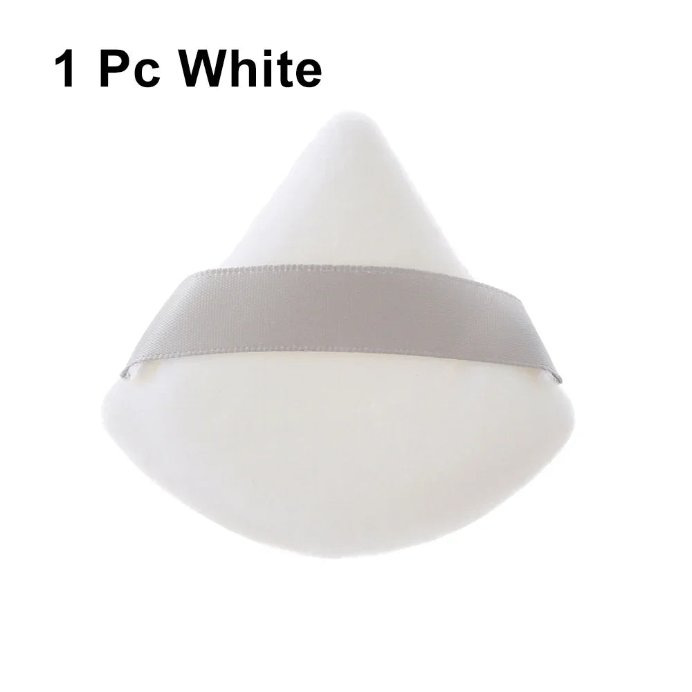 1/2 Pcs Triangle Velvet Powder Puff Flours Mini Face Makeup Sponge Cosmetics Soft Cotton Face Powder Puff Washable Lightweight