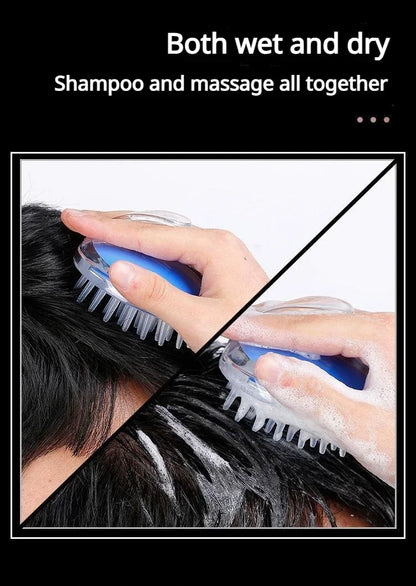 New crystal clear shampoo brush scalp massager hair growth shampoo brush silicone head massage brush home cleaning massage