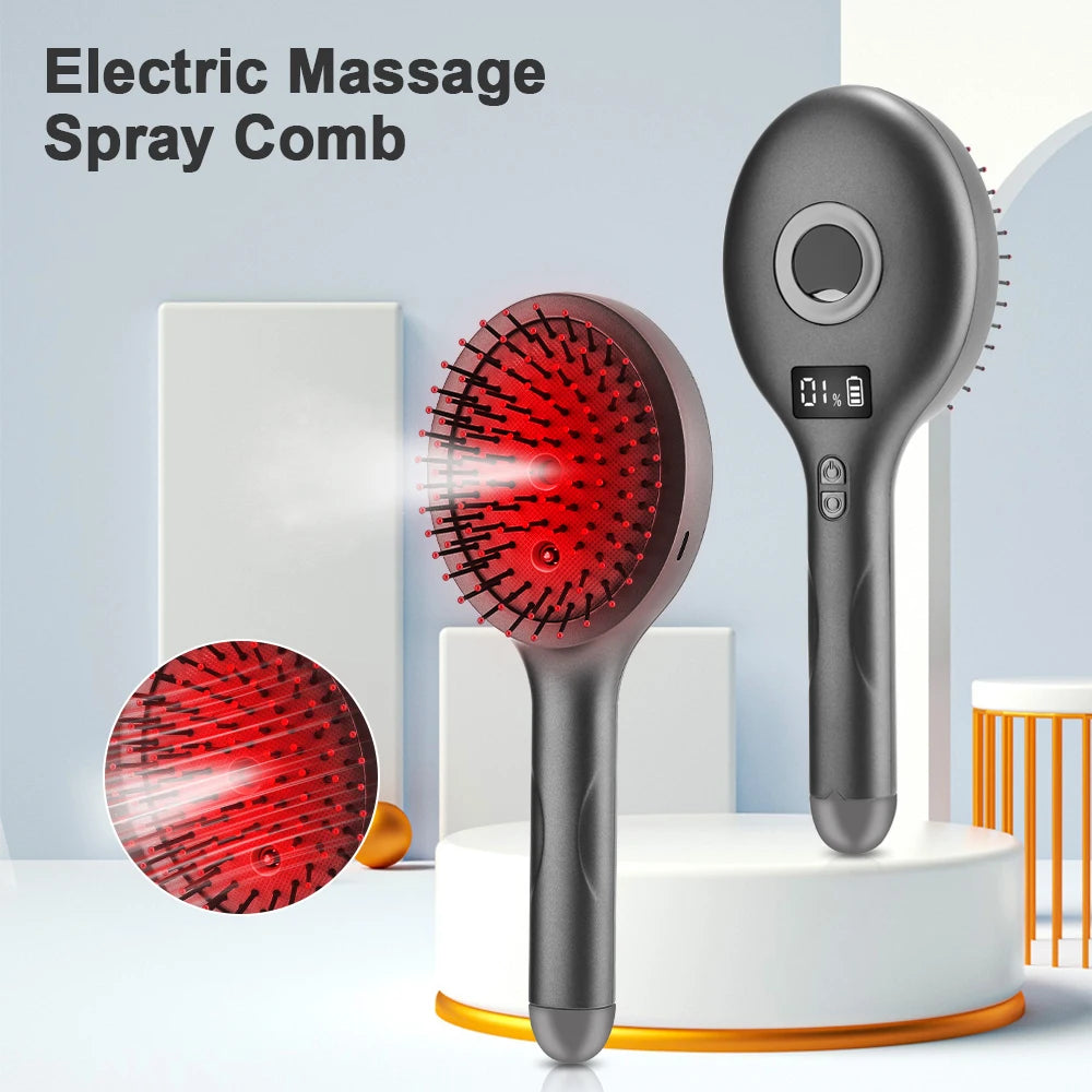630nm Electric Spray Massage Comb High Frequency Vibration Head Scalp Massager Loss Prevention Massage Brush Scalp Care Tool