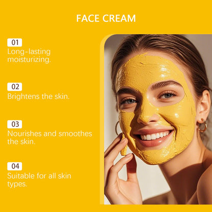 Turmeric Vitamin C Anti-Aging Cream Moisturizing Anti-Wrinkle Collagen Hyaluronic Acid Cream Skin Care Cosmetics 50g