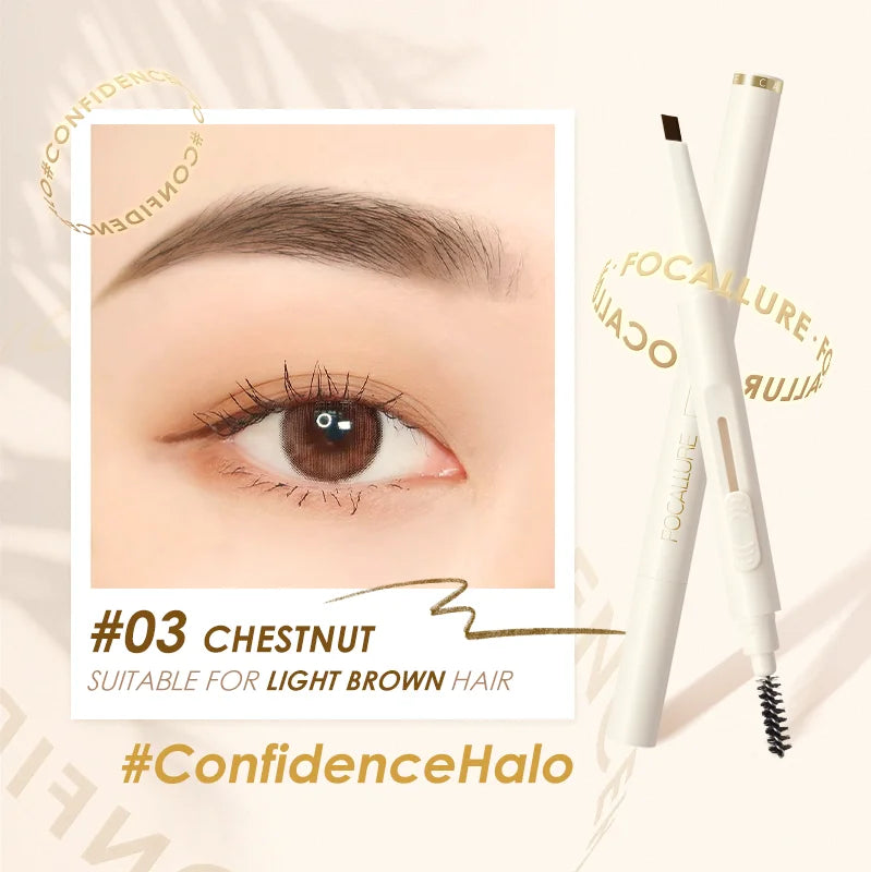 FOCALLURE Wholesale Eyebrow Pen Super Waterproof Long-lasting Natural Eye Brow Makeup Black Brown Eyebrow Sliding Tattoo Pencil