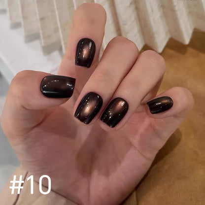10ML 1-10PCS 2025 New Sunset Cat's Eye Nail Polish Series Amber Glass Beads Magnet Gel Nail Polish Nail Art Gold Brown Nails