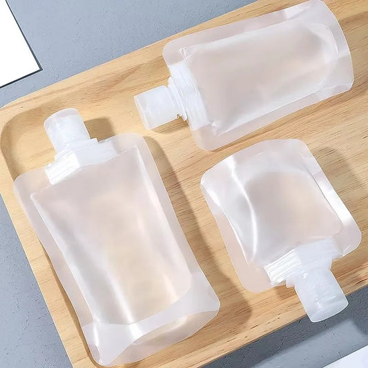 1/6pcs 30/50/100ml Lotion Dispenser Bag Travel Storage Bag Shampoo Liquid Cosmetics Storage Reusable Leak Proof Refillable Bag