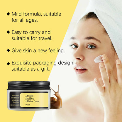 Snail Vitamin C Smear Mask Hydrating Firming Pore Refining Facial Care Fade Spots Blemishes Brightening Gentle Face Skincare
