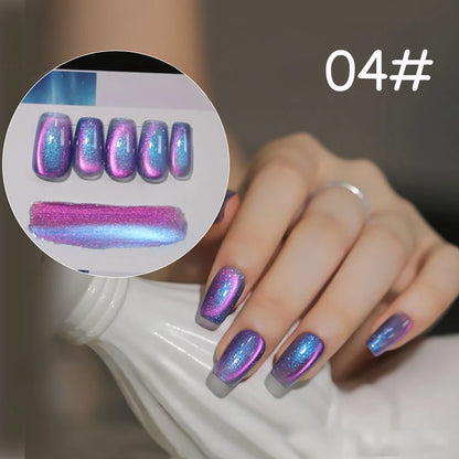 TC 1-6 Pcs Versatile Temperament Highlighting The Whitening Trend Popular And Explosive Antarctic Light Cat Eye Gel Nail Polish