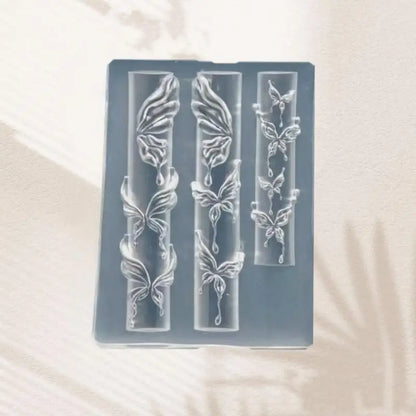 New3D Silicone Nail Mold Flower Bow Butterfly Nails Templates Transparent Mold DIY Nail Art Decor Stamping Plates Manicure Tools