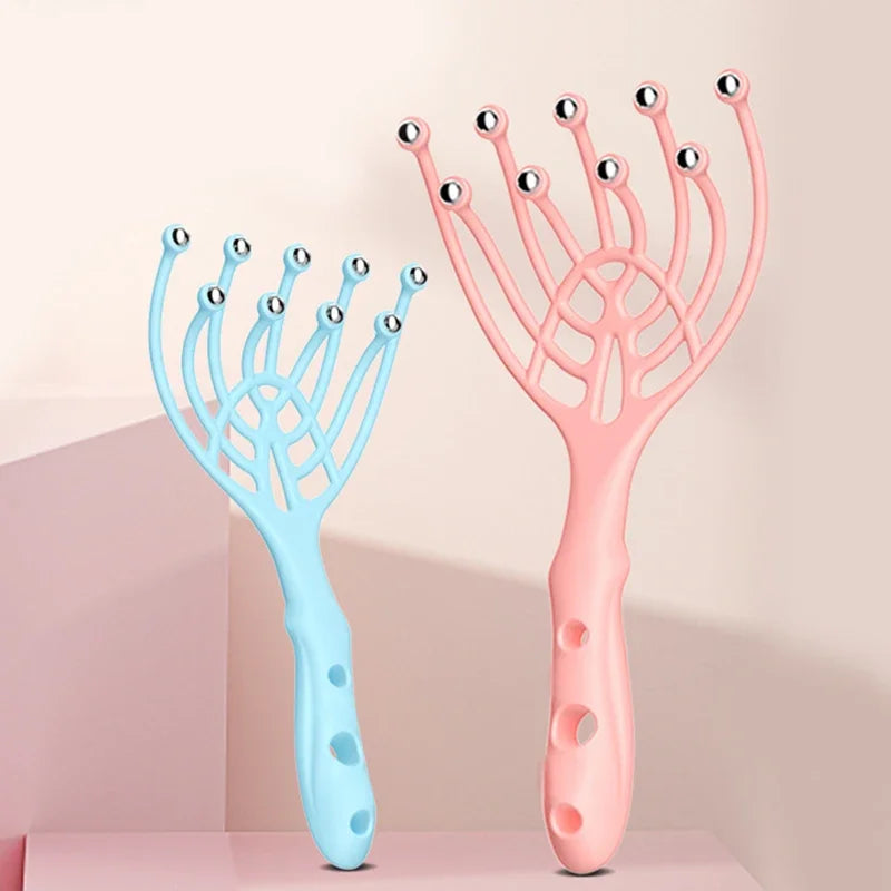 9/5 Claws Head Massger Relieve Migraine Hand Held Hair Stress Relief Aid Relaxation Scalp Massage Roller for Hair Growth