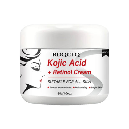 Kojic Acid & Retinol Face Cream: Gentle Hydration for Smooth, Radiant Skin – Daily Moisturizer for All Skin Types 30/60g