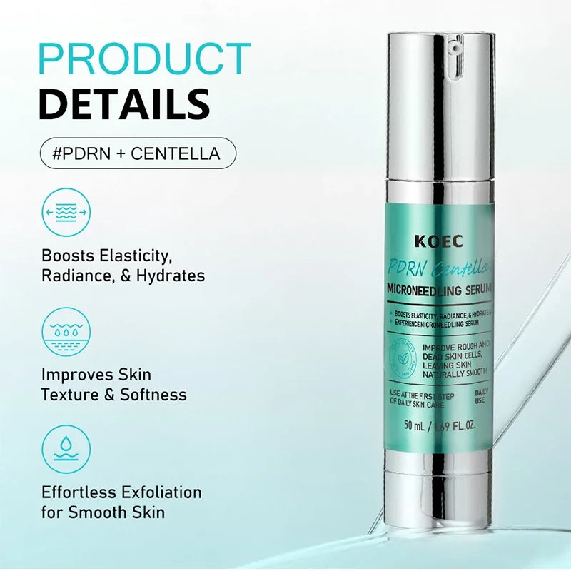Korean Centella Asiatica Extract Soothes Moisturize Soft Firm Brighten Repair Skin Facial Collagen Microneedle Essence Lotion