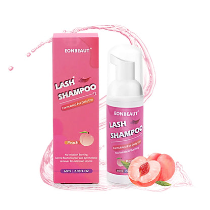 Eonbeaut Fake Eyelash Extension 60ml Glue Peach Shampoo Lash Adhesive Makeup Tool Beauty Shop Clean Foam Pump No Stimulation