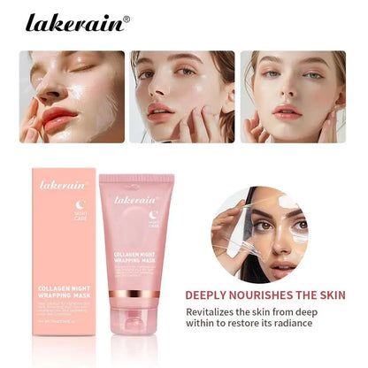Collagen Peel Off Face Mask Deep Hydration Skin Firming Night Treatment For Youthful Glow