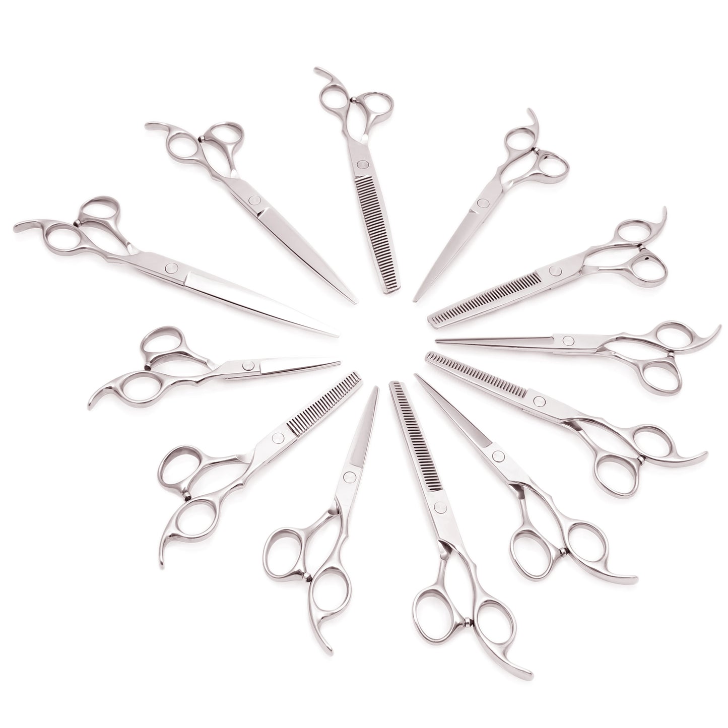 Professional Barber Scissors Set Japanese Steel Straight Thinning Texturizing Shears Precision Ground Sharp for Salon Home  Use