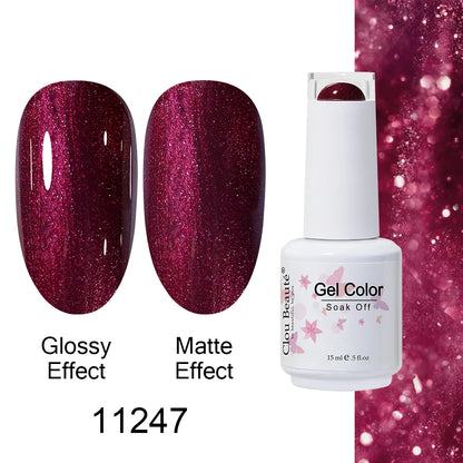 Clou Beaute 15ml Nail Gel Polish Warm Color Dark Red Brown Semi Permanent Nail Art Manicure Soak Off LED UV Varnishes Lacquer