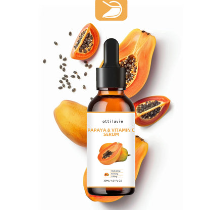 Ottilavie Papaya Vitamin C Essence is suitable for all skin types, unisex, and can be used on the face, neck, and body.