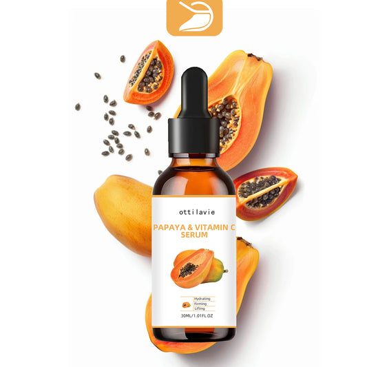Ottilavie Papaya Vitamin C Essence is suitable for all skin types, unisex, and can be used on the face, neck, and body.