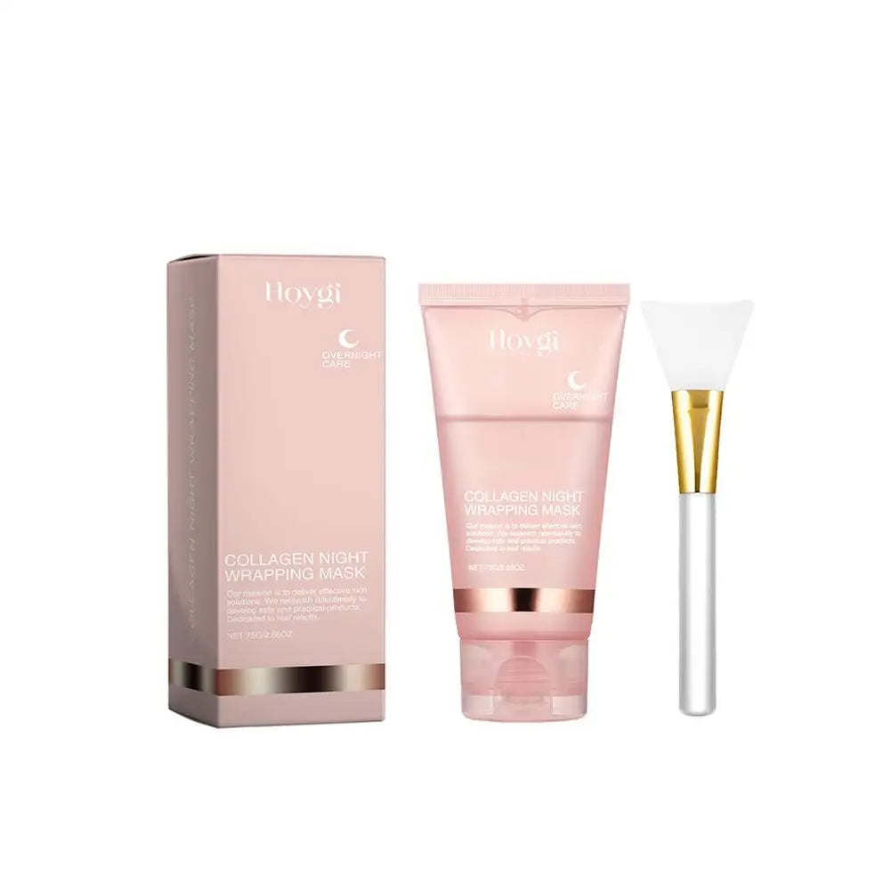 75G Collagen Overnight Wrapping Peel Off Facial Mask Korean Collagen Night Wrapping Mask Deeply Hydrates Night Care Mask Cream
