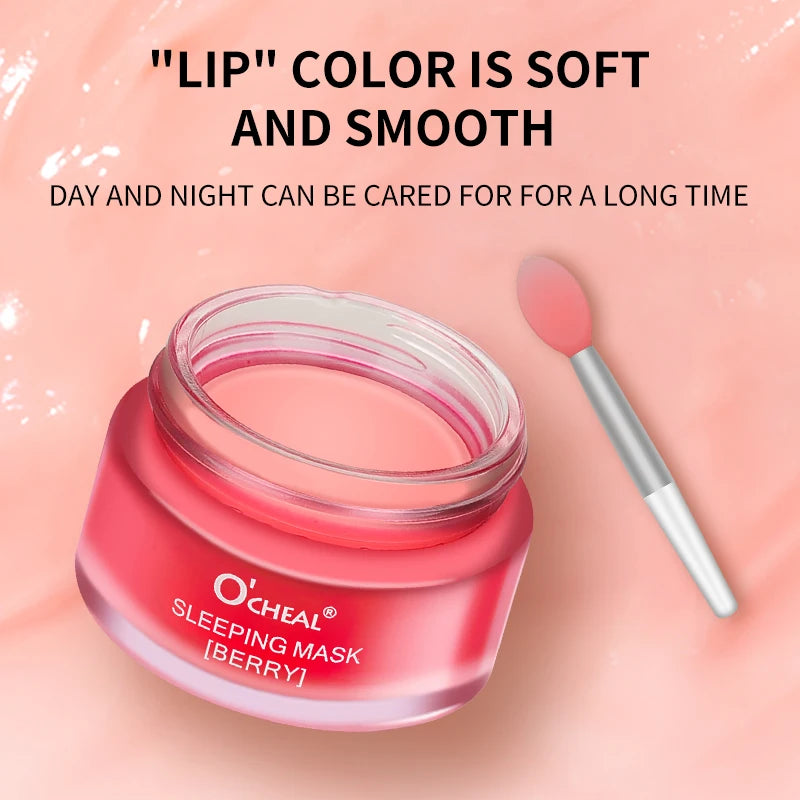O'CHEAL 1 Pcs Sleeping Mask Maintenance Moisturizing Lip Gloss Mask Cream Plump Lips Serum Care Nourishing Lip Mask Balm