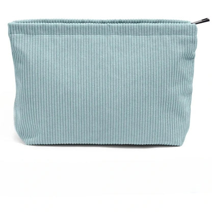 Corduroy Travel Cosmetic Bag Portable Makeup Storage Bag Purses Women Large Capacity Zipper Make Up Organizer Storage Clutch