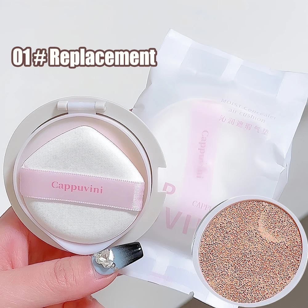 BB Cream Air Cushion Foundation Full Coverage Waterproof Long-lasting Concealer 3 Colors Cushion Compact Face Makeup Base