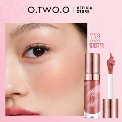 O.TWO.O Watercolor Liquid Blush Moisturizing Long Lasting Natural Silky Non-sticky Matte High Pigment Sexy Red Pink Blush Makeup
