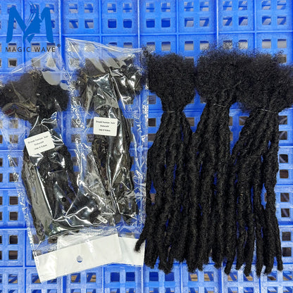 0.6cm Width 4-8 Inch 100% Real Human Hair Inter Loc Extensions Full Handmade Dreadlock Extensions for Men Women Kids Can Be Dye