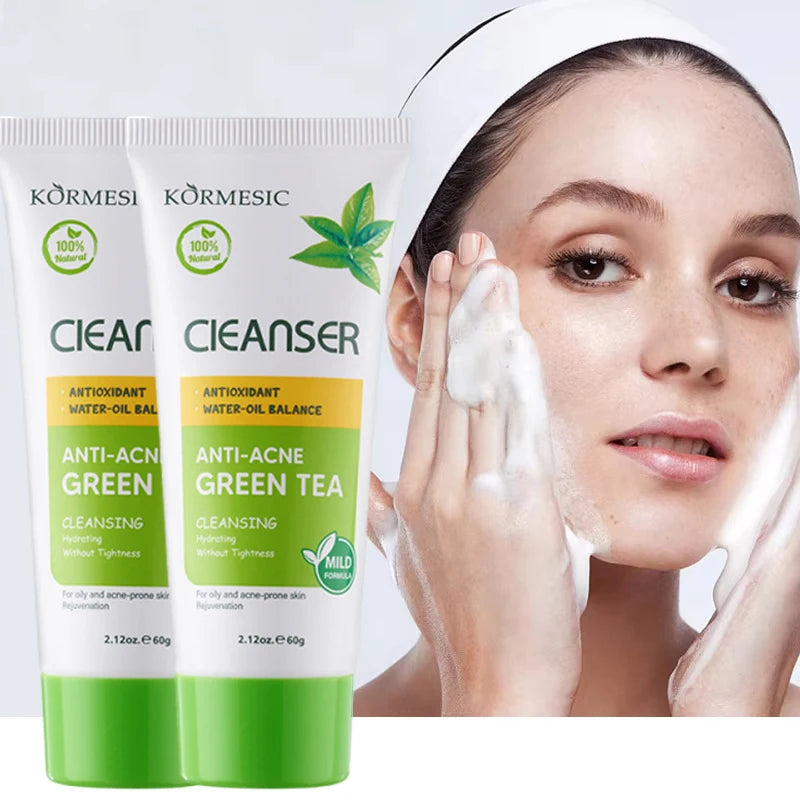 Salicylic Acid Acne Removing Facial Cleanser Natural Herbs Deep Cleaning Pores Oil Control Lighten Acne Moisturizing Skin Care