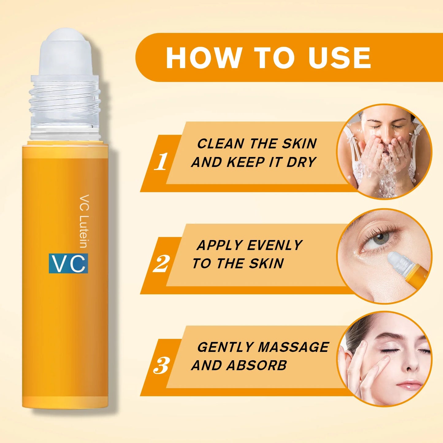 Vitamin C Eye Treatment Oil 10ml - Carotene formula moisturizes, firms & improves texture. Reduces under-eye dryness effectively