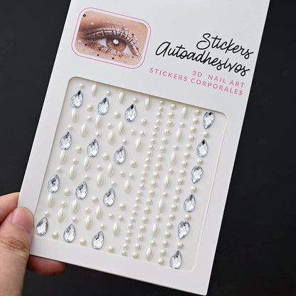 132/162/216/900pcs Coorful Diamonds Tattoos Stickers 3/4/5/6mm Face Rhinestones Tattoo for Party Body/Eye Makeup Gem Accessories